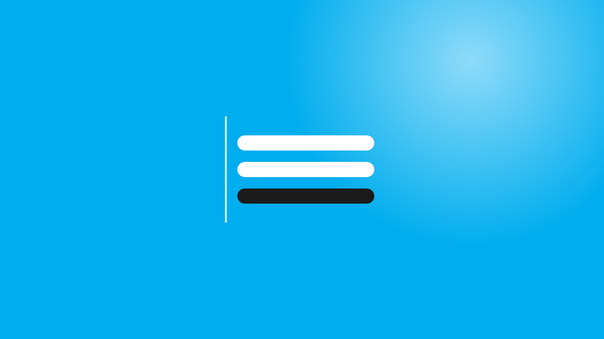 Abstract blue graphic: three aligned bars